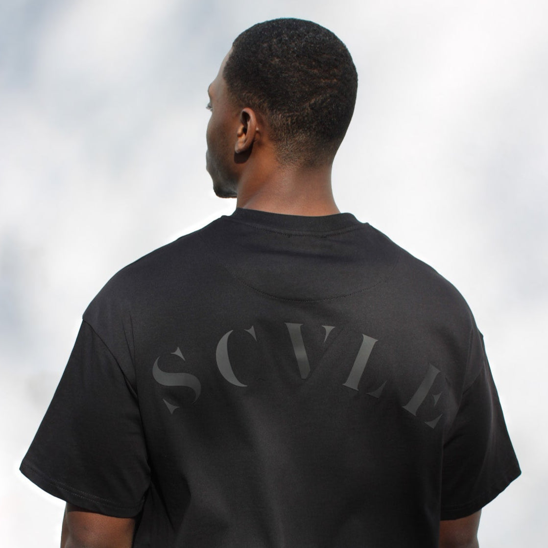 Eclipse Embroidered 3D Oversized T-Shirt