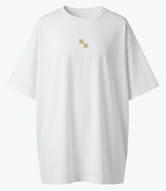 Snow Embroidered 3D Oversized T-Shirt